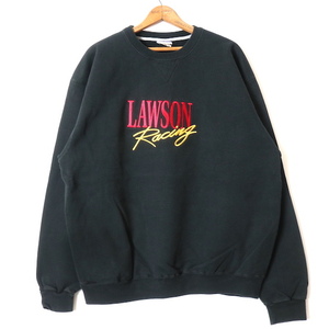 champion■LAWSON Racing ロゴスウェット ブラック/XL 90S チャンピオン 前V メキシコ製