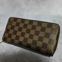 【良好】　LOUIS VUITTON　ルイヴィトン　正規品　本革 レザー　ダミエ　ジッピーウォレット　ラウンドファスナー長財布　N60015　B_画像2