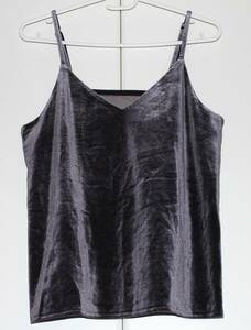  GU GU camisole M size velour cloth piling put on black 