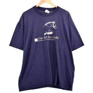 古着 80年代 ヘインズ Hanes HEAVYWEIGHT 50/50 プリントTシャツ USA製 メンズXL ヴィンテージ /eaa320862