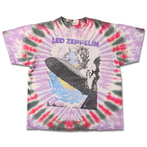 古着 雰囲気系 90年代 LED ZEPPELIN レッドツェッペリン タイダイ柄 バンドTシャツ バンT USA製 メンズXL ヴィンテージ /evb002312