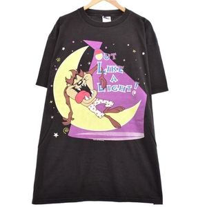 古着 90年代 Flirts LOONEY TUNES ルーニーテューンズ タズマニアンデビル キャラクタープリントTシャツ メンズXL ヴィンテージ /eaa320261