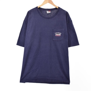 古着 90年代 トミーヒルフィガー TOMMY HILFIGER バックプリント 半袖 ロゴTシャツ USA製 メンズXXL ヴィンテージ /eaa313628