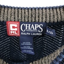 古着 90年代 ラルフローレン Ralph Lauren CHAPS チャップス ヘリンボーン コットンニットセーター メンズXL ヴィンテージ /eaa357834_画像3