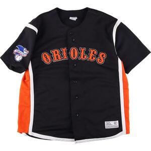 古着 Dynasty MLB BALTIMORE ORIOLES ボルチモアオリオールズ ゲームシャツ ベースボールシャツ メンズXL /eaa323430 【SS2309】