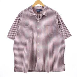 古着 ラルフローレン Ralph Lauren POLO by Ralph Lauren CALDWELL 半袖 オープンカラー コットンシャツ メンズXXL /eaa325411 【SS2309】