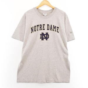 古着 90年代 The Cotton Exchange NOTRE DAME ノートルダム大学 カレッジTシャツ USA製 メンズL ヴィンテージ /eaa326428 【SS2309】