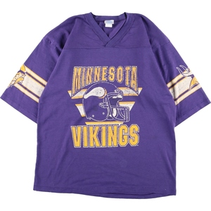 古着 90年代 NFL MINNESOTA VIKINGS ミネソタバイキングス フットボールTシャツ USA製 メンズL ヴィンテージ /eaa326468 【SS2309】