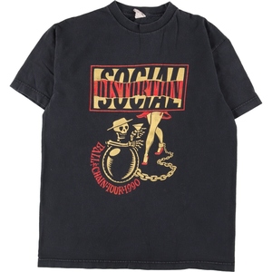 古着 ALSTYLE APPAREL ACTIVEWEAR SOCIAL DISTORTION ソーシャルディストーション バンドTシャツ バンT メンズS /eaa334353 【SS2309】