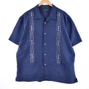 古着 The Hauanera Shirt Co. 半袖 オープンカラー レーヨンシャツ メンズXL /eaa337276 【SS2309】