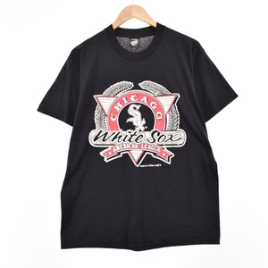 古着 90年代 SCREEN STARS MLB CHICAGO WHITE SOX スポーツプリントTシャツ USA製 メンズM ヴィンテージ /eaa330123 【SS2309】