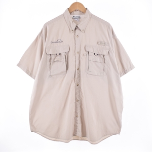 古着 コロンビア Columbia PFG 半袖 ボタンダウン フィッシングシャツ メンズXXL /eaa337911 【SS2309】