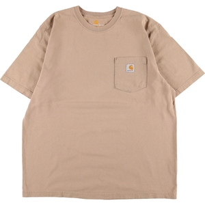 古着 カーハート Carhartt ORIGINAL FIT 半袖 ワンポイントロゴポケットTシャツ メンズL /eaa340715 【SS2309】