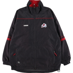 古着 CCM NHL COLORADO AVALANCHE コロラドアバランチ ウインドブレーカー メンズL /eaa369423