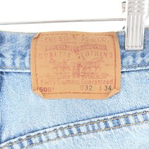 古着 00年代 リーバイス Levi's 505 REGULAR FIT STRAIGHT LEG テーパードジーンズ デニムパンツ USA製 メンズw32 /taa000663_画像4