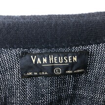 古着 ヴァンヒューゼン VAN HEUSEN アクリルニットカーディガン USA製 メンズL /eaa372432_画像3