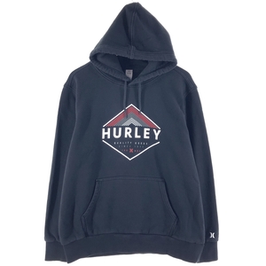 古着 HURLEY スウェットプルオーバーパーカー メンズXL /eaa373535