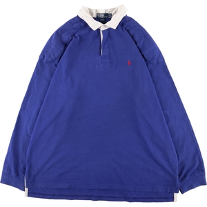 古着 ラルフローレン Ralph Lauren POLO by Ralph Lauren ビッグサイズ 長袖 ラガーシャツ メンズXXXL /eaa374153