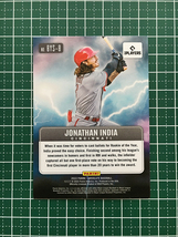 ★PANINI MLB 2022 ABSOLUTE #BYS-8 JONATHAN INDIA［CINCINNATI REDS］インサートカード「BY STORM」★_画像2