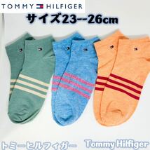 トミーヒルフィガー Tommy Hilfiger 男女兼用ソックス　靴下　3ペア_画像1