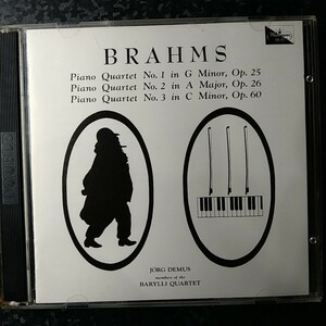 i（2CD）デムス＆バリリ四重奏団　ブラームス　ピアノ四重奏曲（第1-3番） Demus Brahms Piano Quartet Barylli Quartet