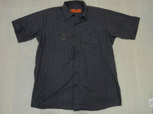 6699★美品★RED KAP レッドキャップ 半袖 ワークシャツ WORK SHIRT ワークウェア 【サイズXL相当】カッコイイ