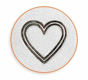 彫金刻印 Outlined Heart, 6mm＊大きなハートデザイン　かわいい　シャビー　インプレスアート　道具 工具 ツール ImpressArt