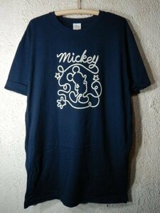 to6897　Disney　ディズニー　ベルメゾン　Mickey　ミッキー　マウス　半袖　チュニック　ワンピ　腰ポケット付き　tシャツ　大きめ