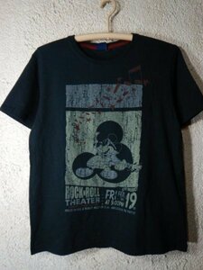 to6915　Disney　ディズニー　半袖　tシャツ　ミッキー　マウス　ロックンロール　シアター　デザイン　人気　送料格安