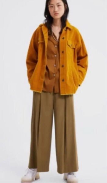 新品未使用 ZARA ザラ コードュロイ ジャケット マスタード S
