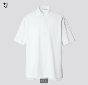 ユニクロ ジルサンダー +J リラックス フィット ポロシャツ S 00 WHITE ホワイト