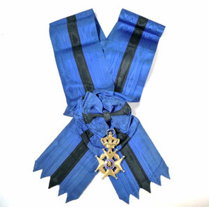 ベルギー レオポルド2世勲章 一等グランドクロス 大綬と一等専用 銀製大型正章 本物　極美品 LeopoldII Grand Cross Sash