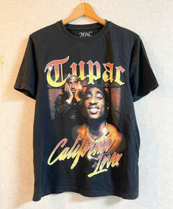2PAC Tupac Shakur 半袖　Tシャツ　HIP HOP　California Love　ヒップホップ　ラッパー　ブラック　Mサイズ
