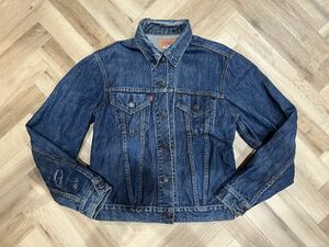 当時物 ビッグサイズ 71205 0217リーバイス スモールe levis 60-70s USA製 デニムジャケット Gジャン デニム インディゴ　ヴィンテージ