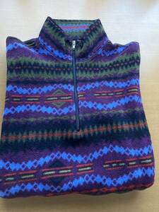 1994年 USA製 patagonia printed lightweight synchilla sweater Msize sacajawea blackberry パタゴニア