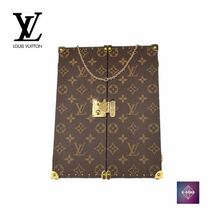 【展示品】LOUIS VUITTON ルイヴィトン ヴィトン ホームミラー GI0554 モノグラム トランク 三面鏡 インテリア 家具 美品_画像1