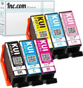 エプソン　KUI　6色セット(BK/C/M/Y/LC/LM) くまのみ　互換インクカートリッジ