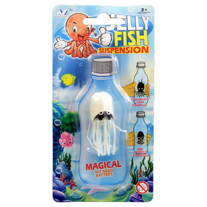 ジェリー フィッシュ サスペンション ホワイト Jelly Fish クラゲ おもちゃ おもしろ 面白 知育 ペットボトル 水 動く 実験 プレゼント