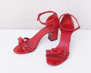 S* Balenciaga BALENCIAGA leather strap sandals 36 1/2 red nm4608203352