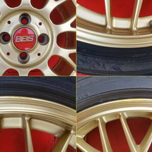 美品★BBS RG-F RG366 鍛造 16×7J +35 4穴 PCD100 ゴールド 195/45R16 4本★ロードスター インテグラ シビック マツダ2 デミオ スイフト等の画像7