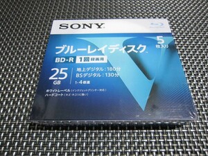 * worth seeing new goods unopened SONY Sony Blue-ray BD-R 25GB 1-4 speed 5BNR1VLPS4 5 sheets entering *