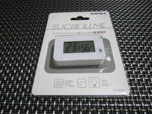 * necessities! new goods unopened *empeks(EMPEX) thermometer * hygrometer 52×34×15mmshukre* ilmi -, white TD-8331*