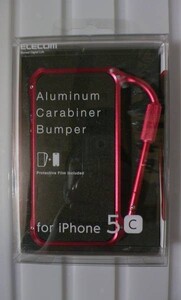 ☆新品未開封☆ELECOM iPhone5c用カラビナバンパーケース レッド