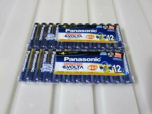 * super-discount necessities! new goods unopened Panasonic (Panasonic) EVOLTA evo ruta battery single 4 shape 1 2 ps ×2 24ps.@(*^^)v