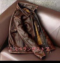 【エスペランザストア】レザージャケット 牛革 シングルライダース 本革 革 バイクジャケット メンズファッション S～6XL_画像2