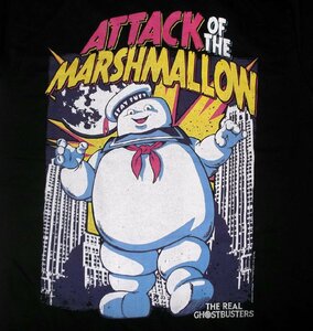 ★ゴーストバスターズ Tシャツ Ghostbusters MARSHMALLOW ATTACKS - L 正規品 映画 ムービー Tシャツ マシュマロマン strokes