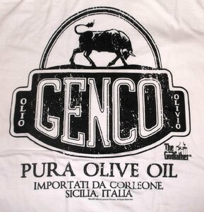 ★ゴッドファーザー Tシャツ GODFATHER GENCO OLIVE OIL - XL 正規品 映画 Marlon Brando al pacino イタリアン オリーブ オイル