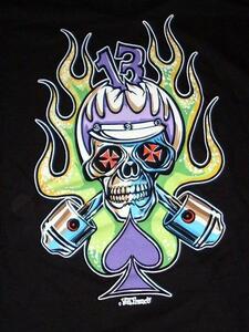 ★ヴォン フランコ Tシャツ Von Franco CYCLE SKULL - L 新品 rat fink rod