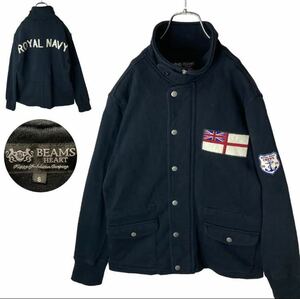 希少古着！BEAMS HEARTユニオンジャックイギリス海軍スウェットブルゾン