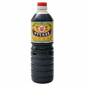 送料無料 鹿児島の甘い醤油 サクラカネヨ甘露（濃口）1リットル１本